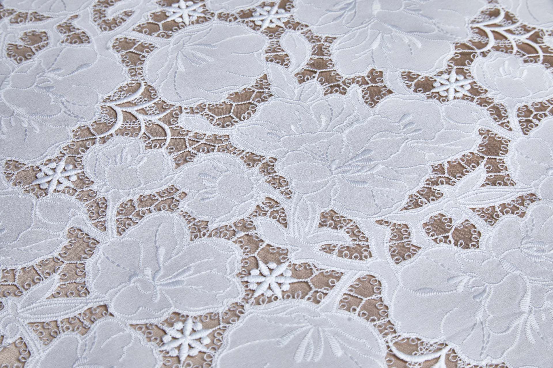 Cut-Out Embroidery - Lenten Rose Ivory fabric, image 8 of 15