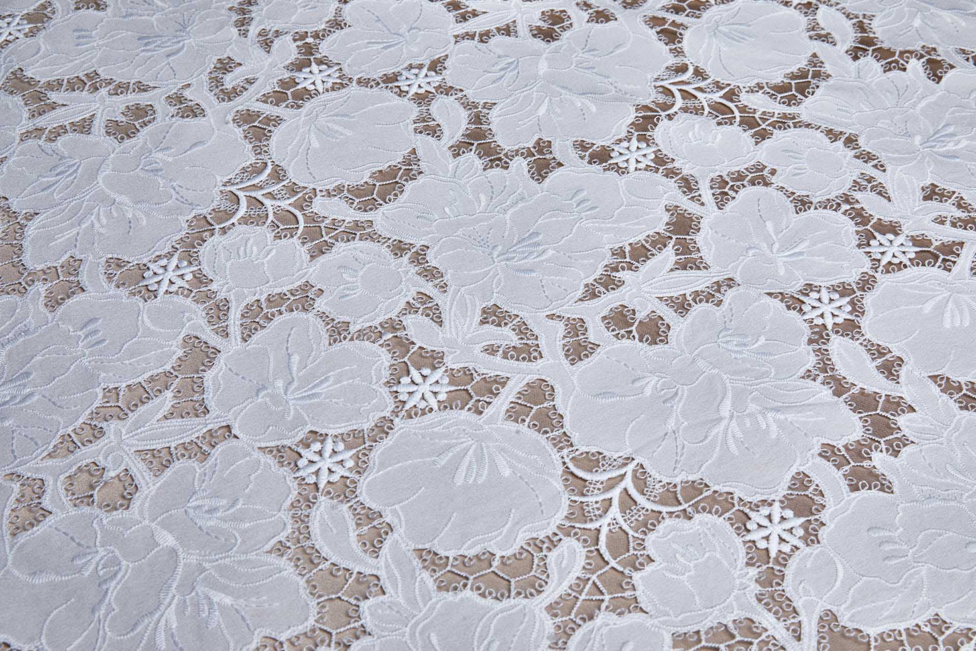 Cut-Out Embroidery - Lenten Rose Ivory fabric, image 9 of 15