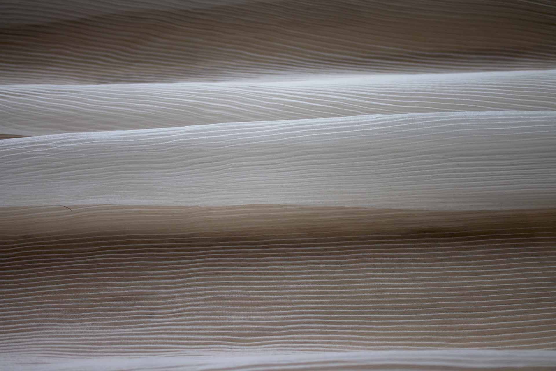 Pleated Silk Organza - Off White fabric, image 2 of 6