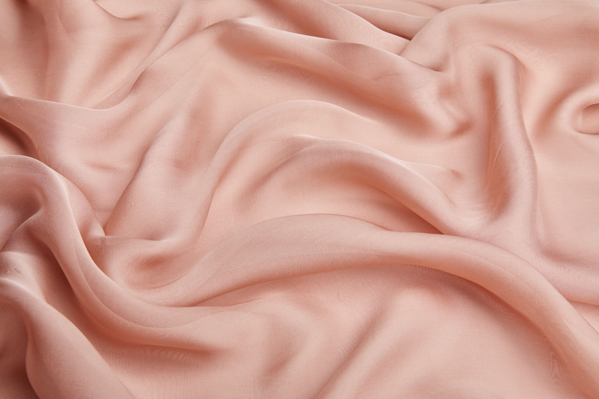 Terracotta Pink Silk Chiffon fabric, image 2 of 7