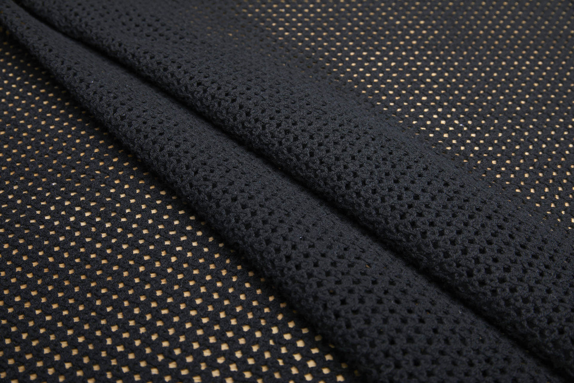 Woven Cotton Mesh - Black fabric, image 4 of 6