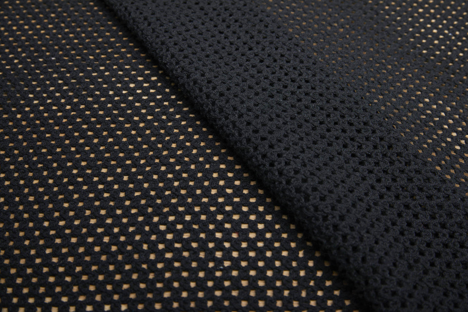 Woven Cotton Mesh - Black fabric, image 5 of 6