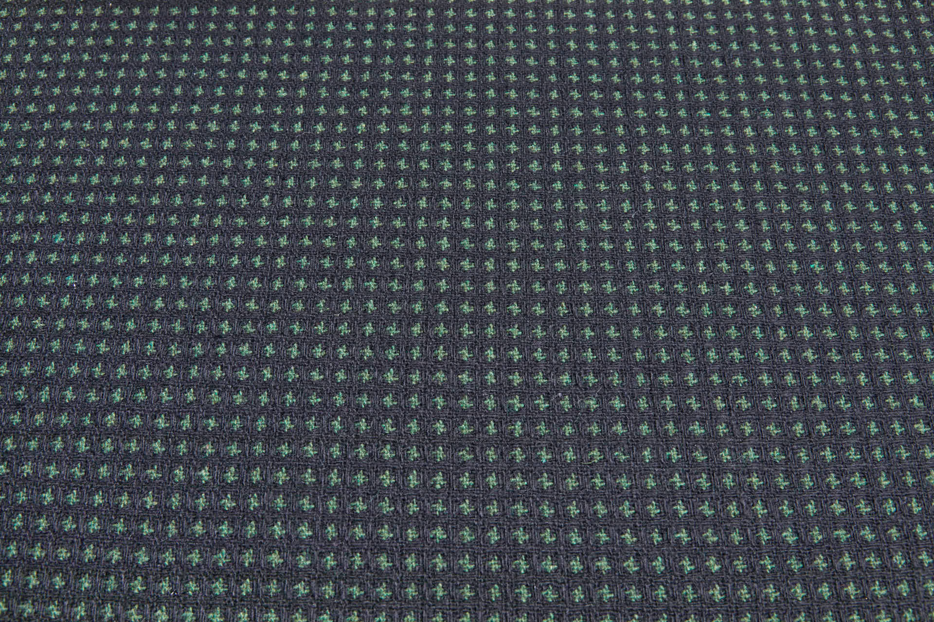 Squares and Crosses Rustic Wool - Black and Green fabric, image 8 of 8