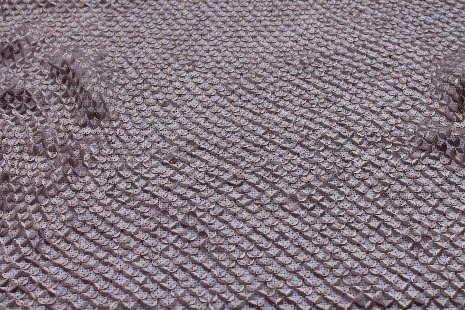 Sequinned Fishnet - Mauve fabric, image 3 of 6