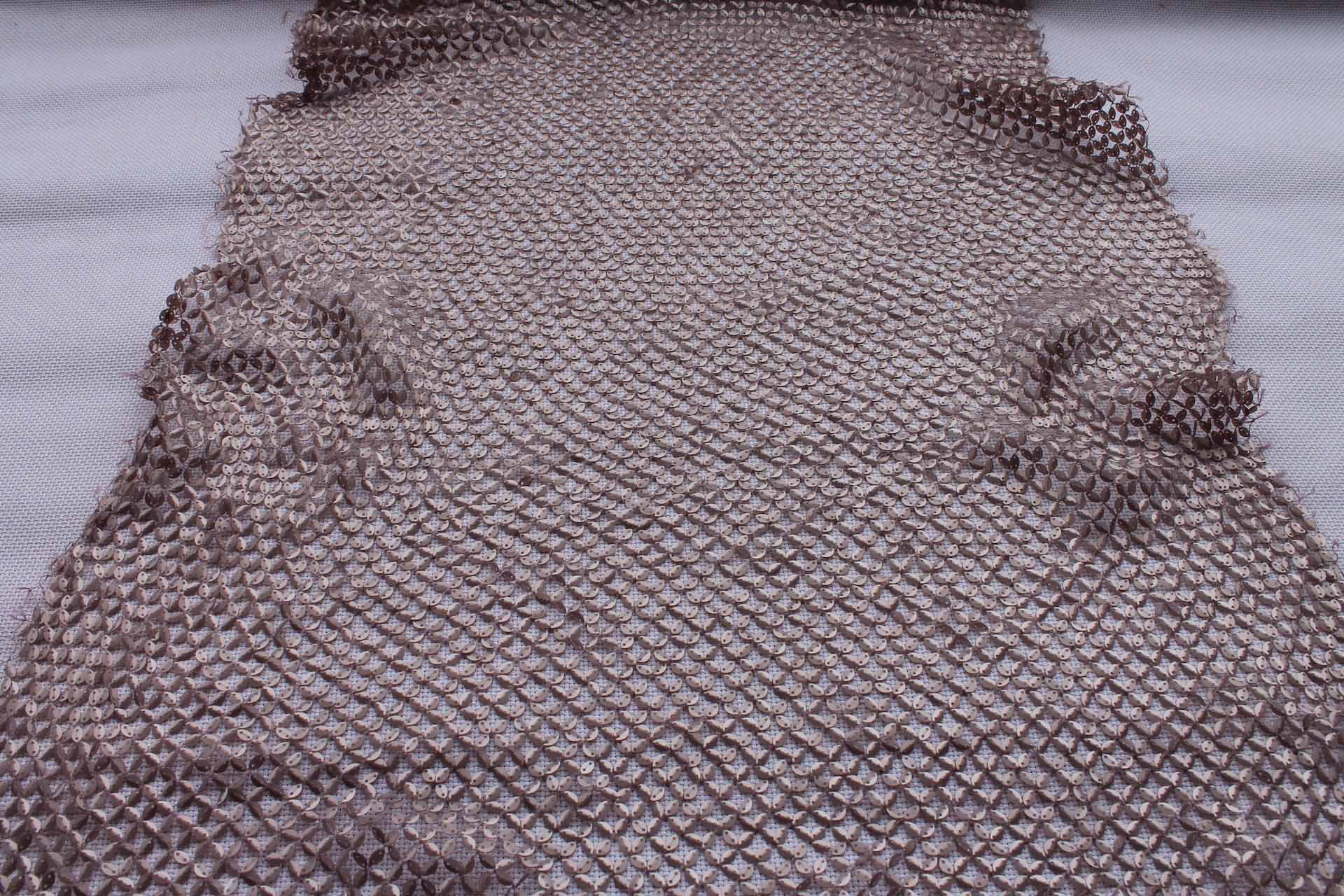 Sequinned Fishnet - Mauve fabric, image 4 of 6