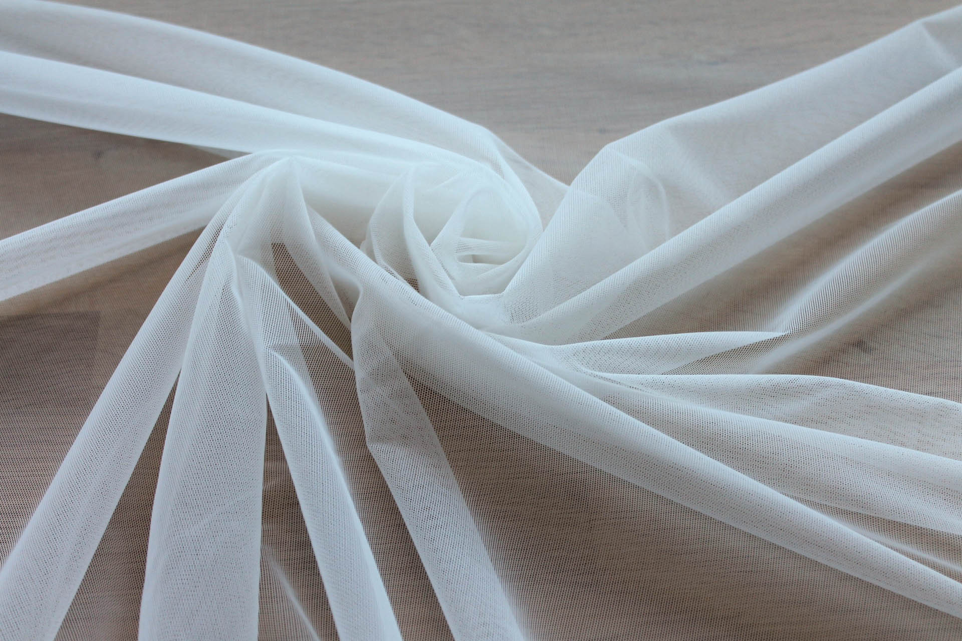 Stretch Tulle - Sheer Bodystocking - Ivory fabric