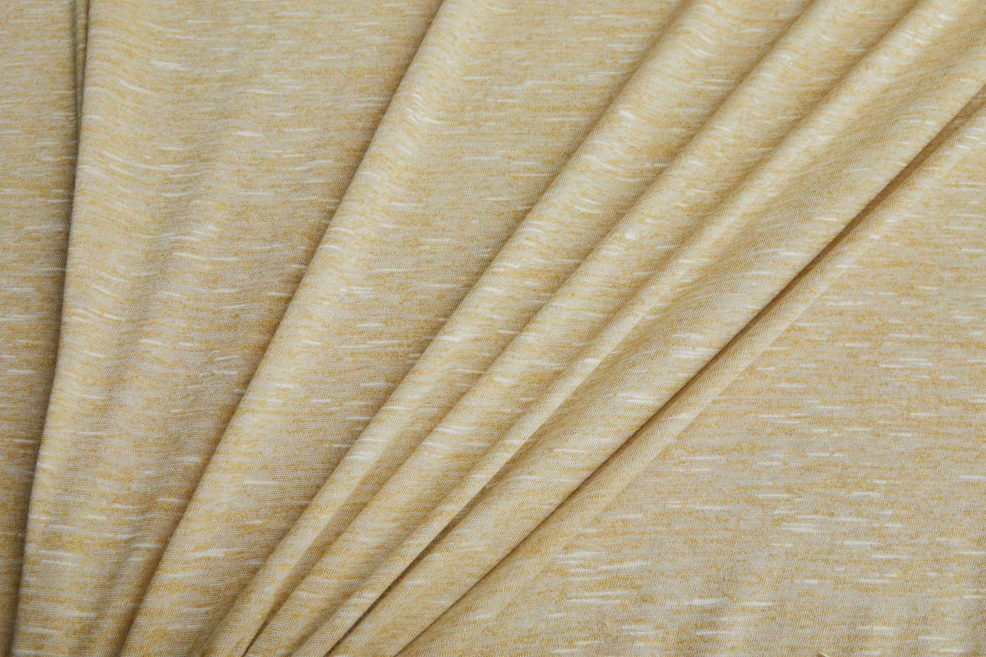 Sheer Golden Yellow Marl Jersey fabric, image 2 of 5