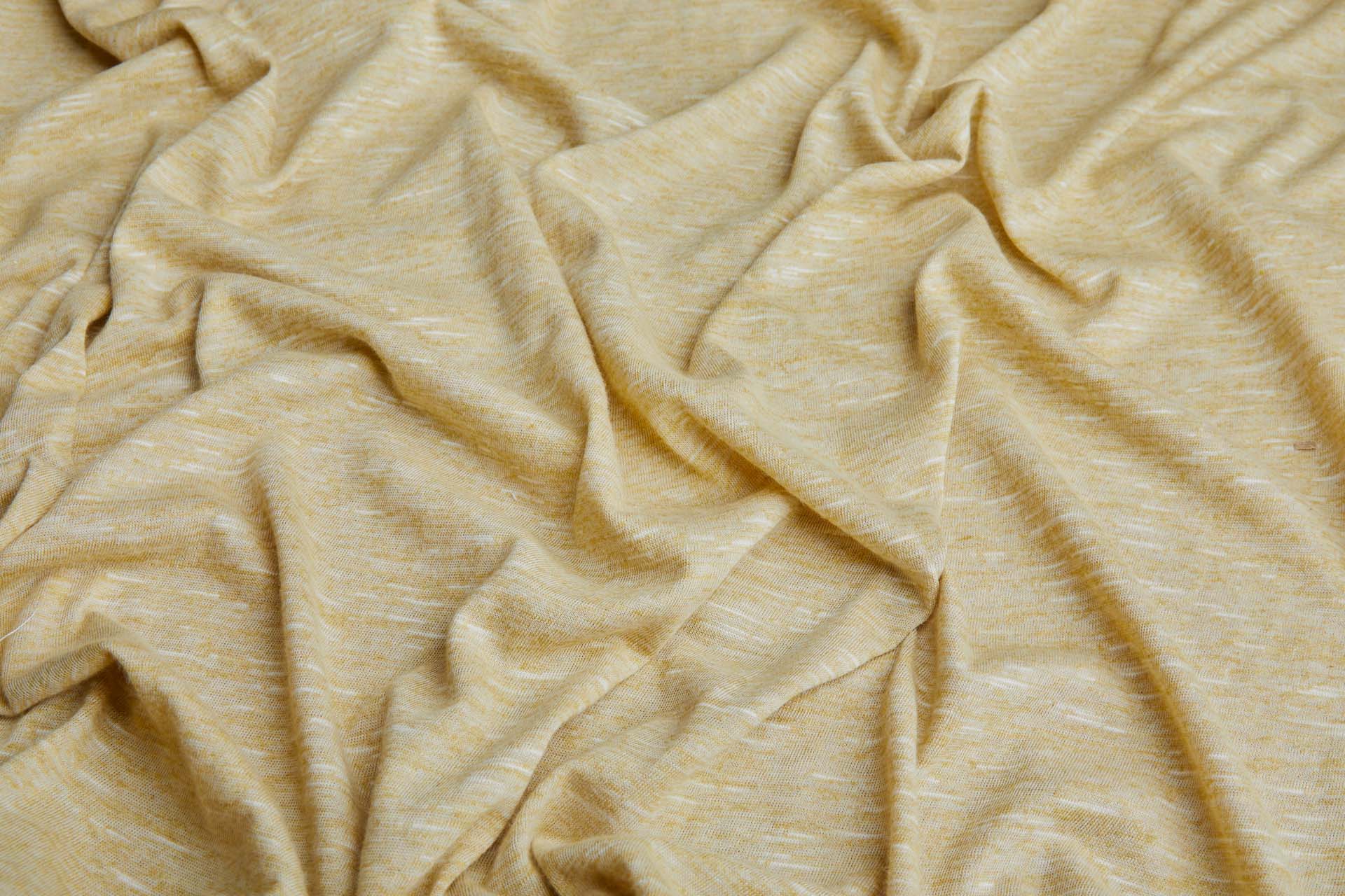 Sheer Golden Yellow Marl Jersey fabric, image 3 of 5