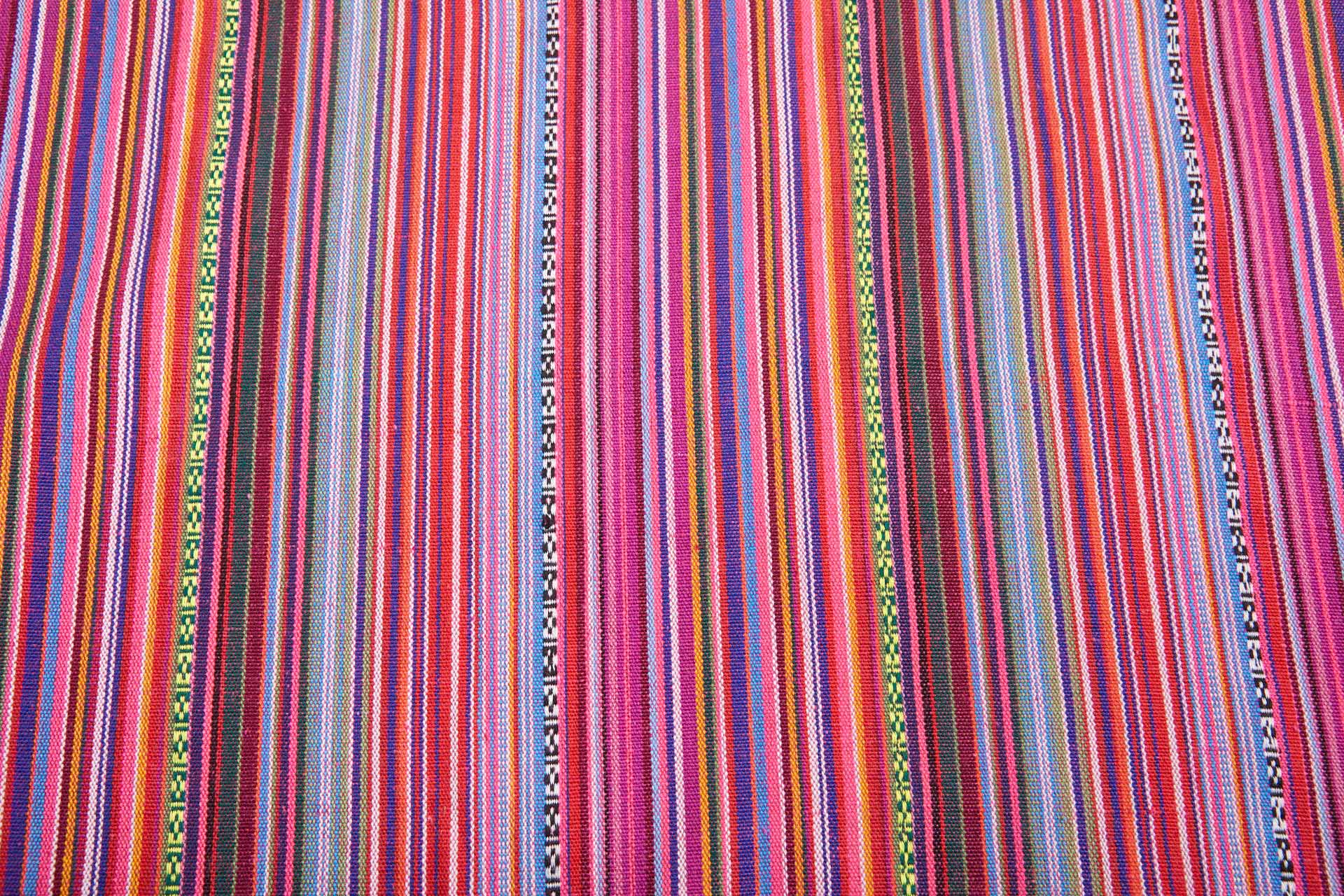 "Mexicana" Striped Woven Cotton Blend - Pinks, Blues & Purples fabric, image 8 of 9