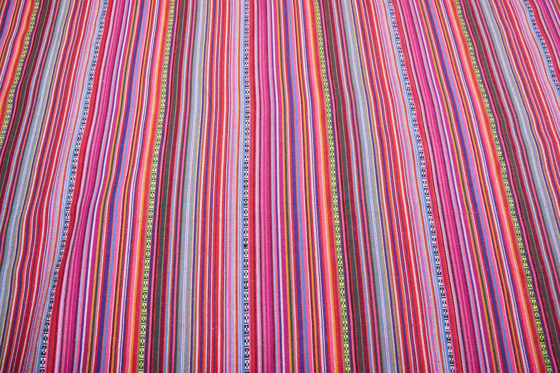 "Mexicana" Striped Woven Cotton Blend - Pinks, Blues & Purples fabric, image 9 of 9