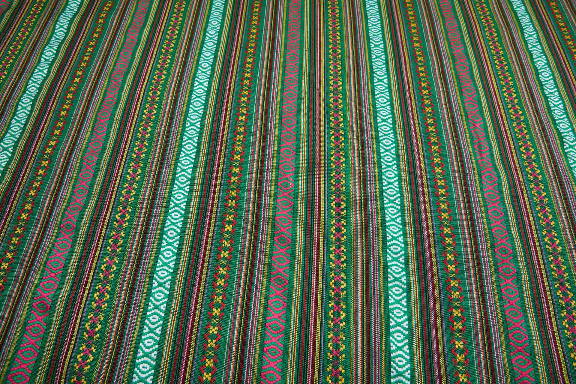 "Mexicana" Striped Woven Cotton Blend - Green & Multi fabric, image 9 of 9