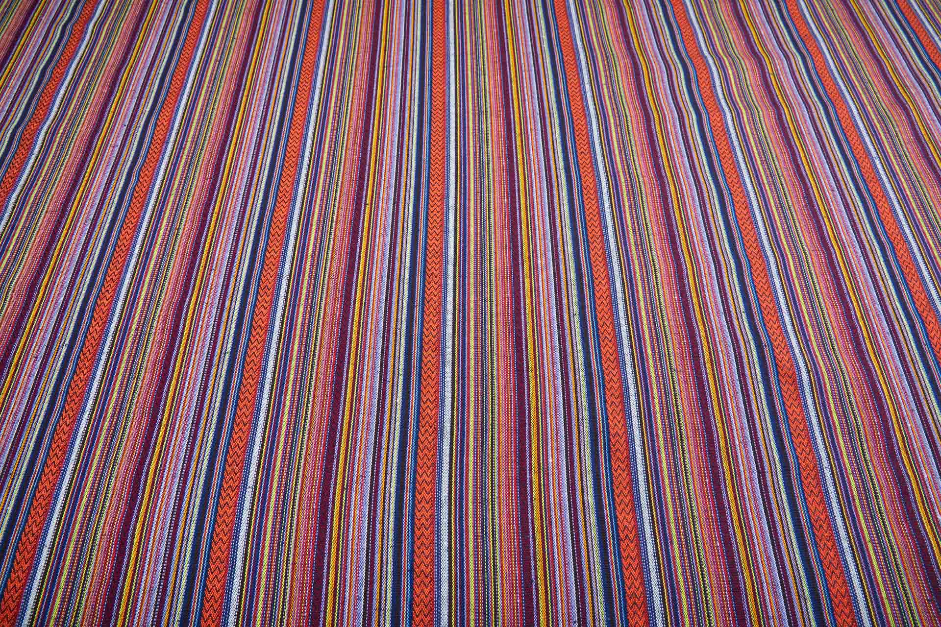 "Mexicana" Striped Woven Cotton Blend - Lilac, Plum & Multi fabric, image 14 of 14