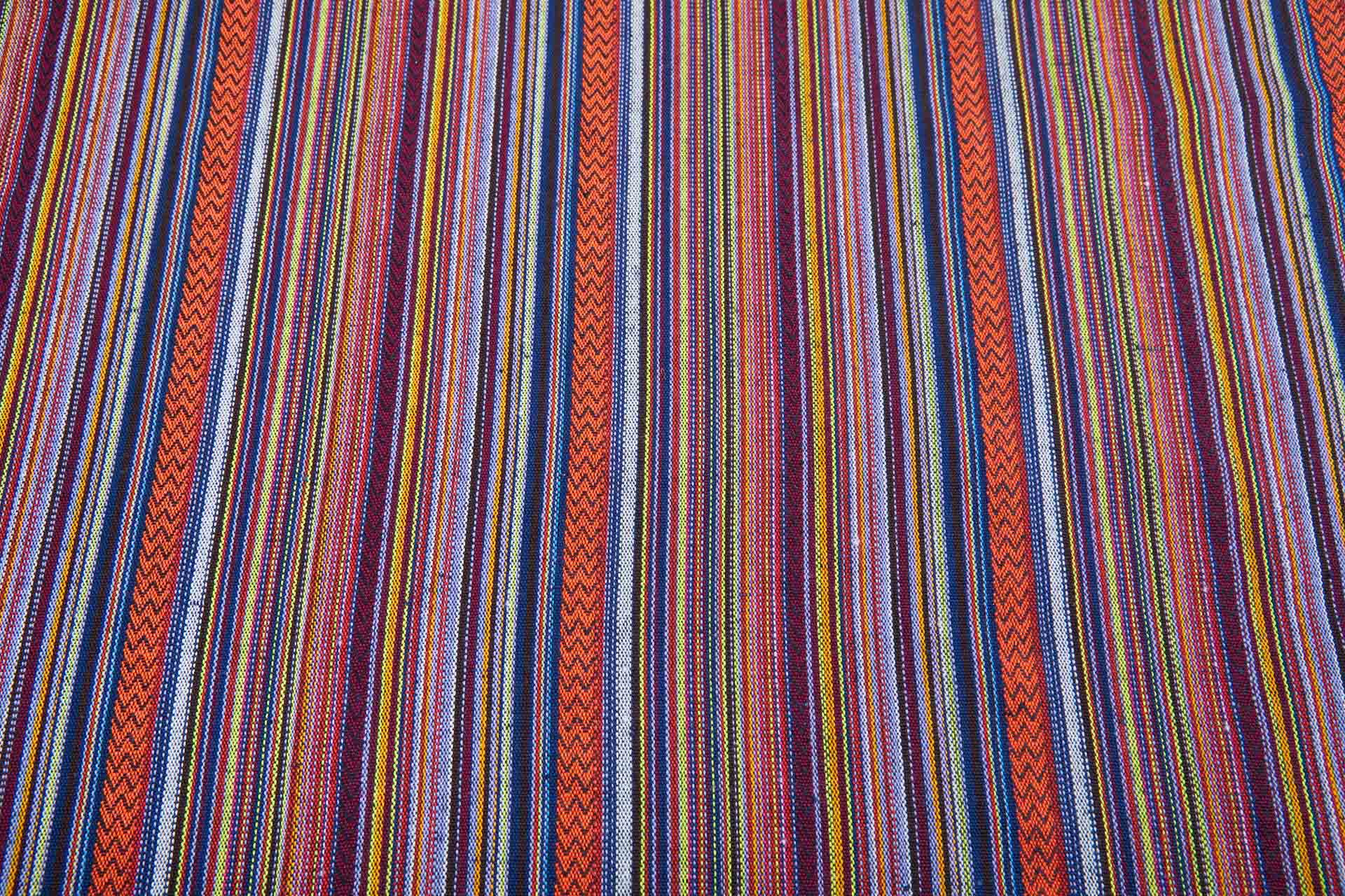 "Mexicana" Striped Woven Cotton Blend - Lilac, Plum & Multi fabric, image 2 of 14