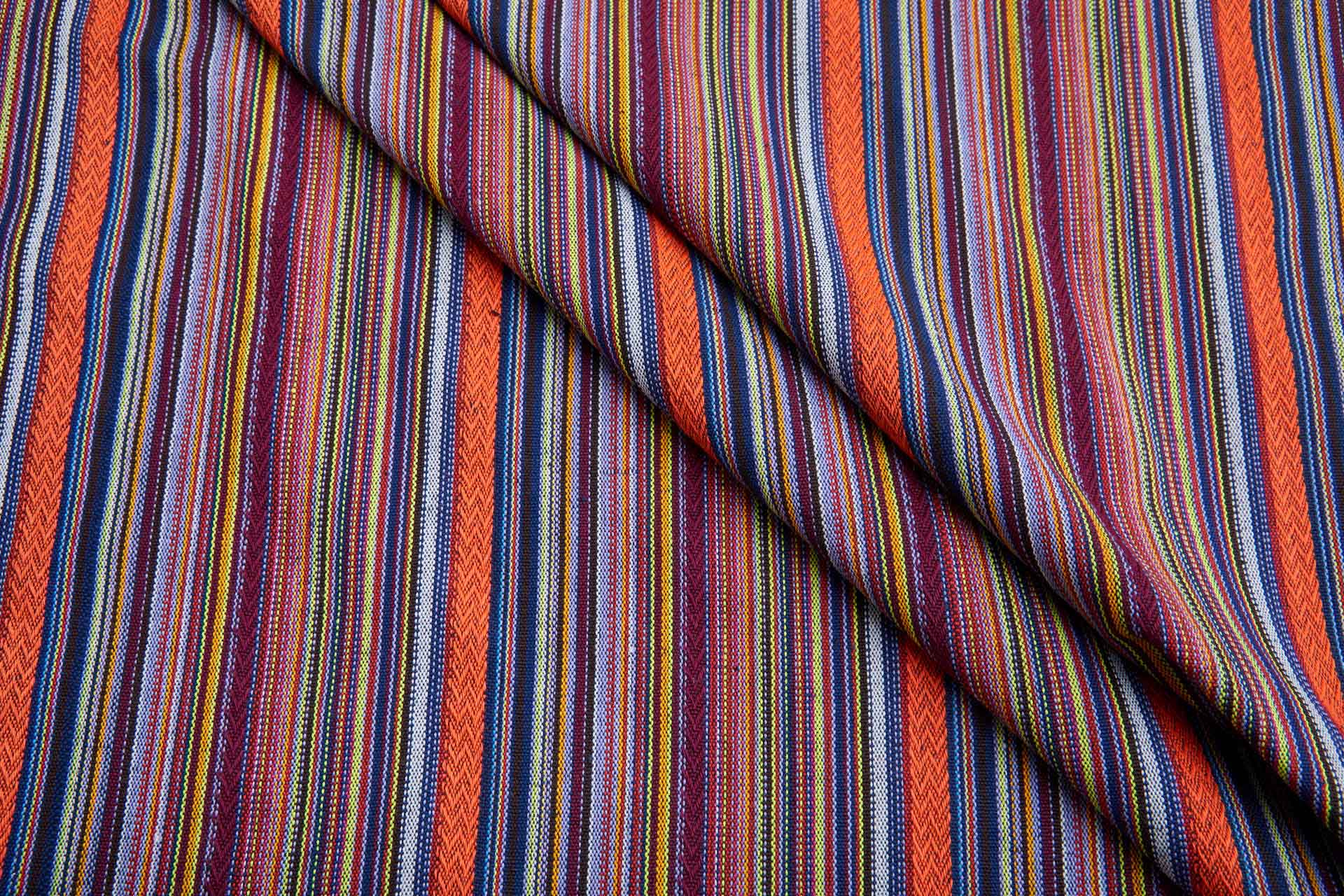 "Mexicana" Striped Woven Cotton Blend - Lilac, Plum & Multi fabric, image 12 of 14