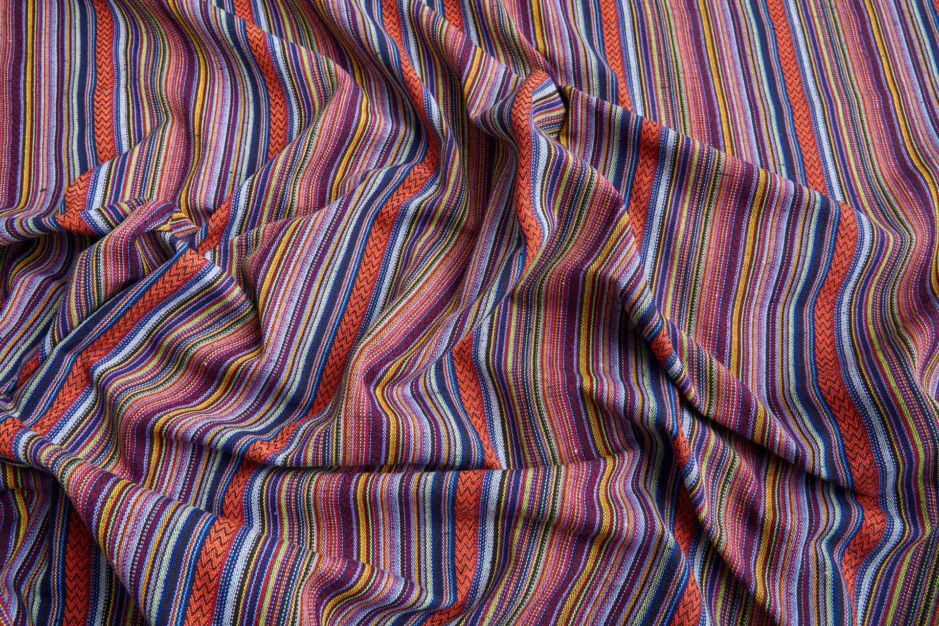 "Mexicana" Striped Woven Cotton Blend - Lilac, Plum & Multi fabric, image 6 of 14