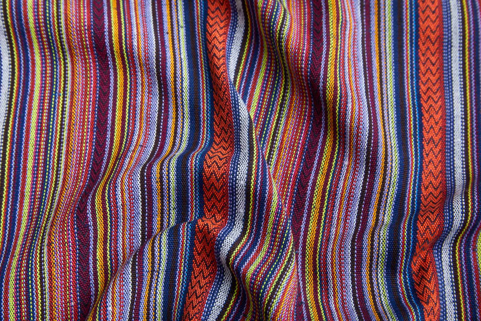 "Mexicana" Striped Woven Cotton Blend - Lilac, Plum & Multi fabric, image 7 of 14