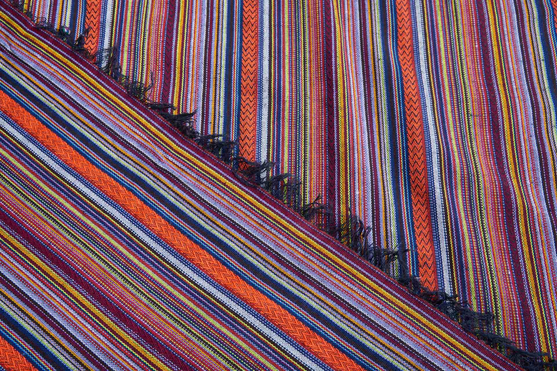 "Mexicana" Striped Woven Cotton Blend - Lilac, Plum & Multi fabric, image 8 of 14