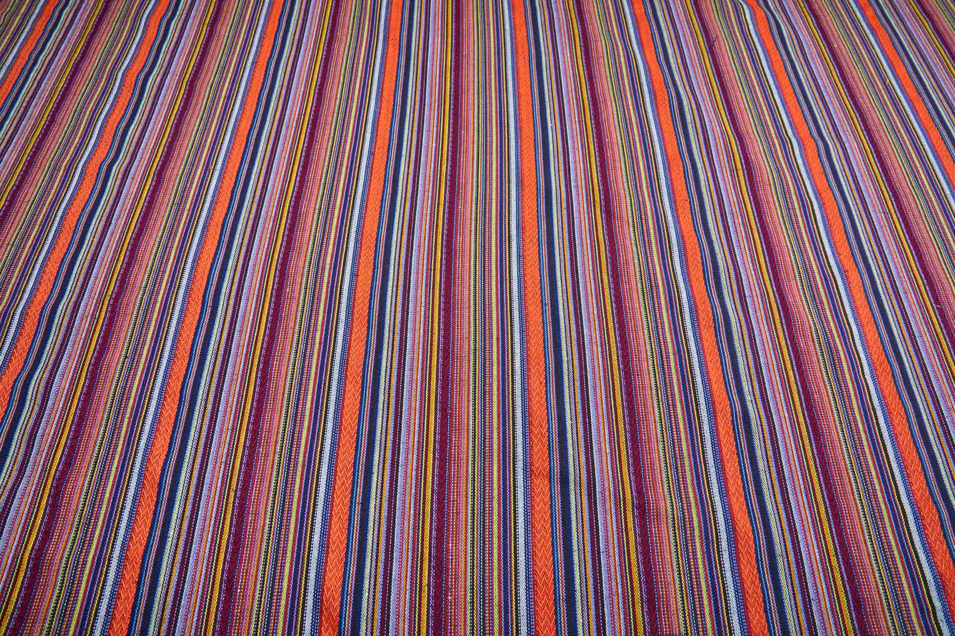 "Mexicana" Striped Woven Cotton Blend - Lilac, Plum & Multi fabric, image 9 of 14