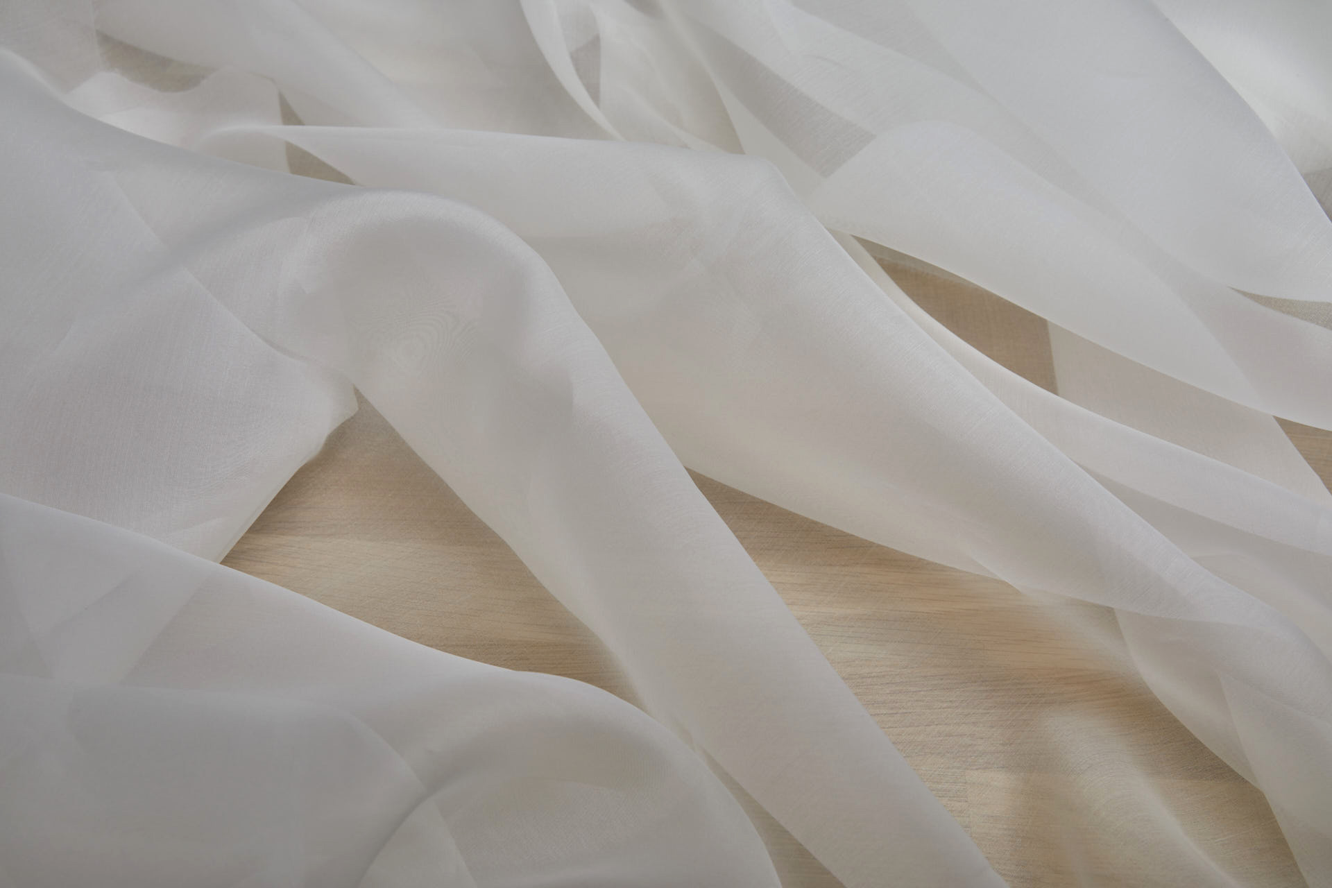 Italian Silk Organza - Ivory fabric, image 2 of 6