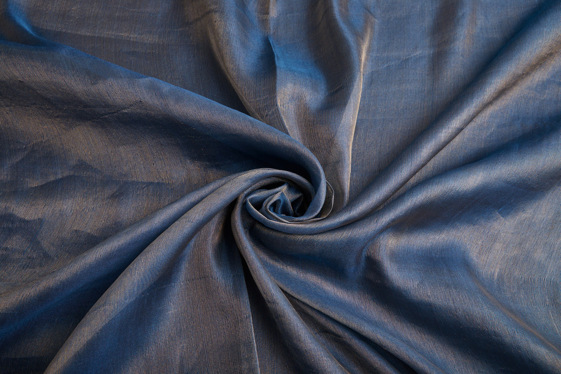 Silk Metallic Chiffon - Kingfisher/Gold fabric, image 6 of 11
