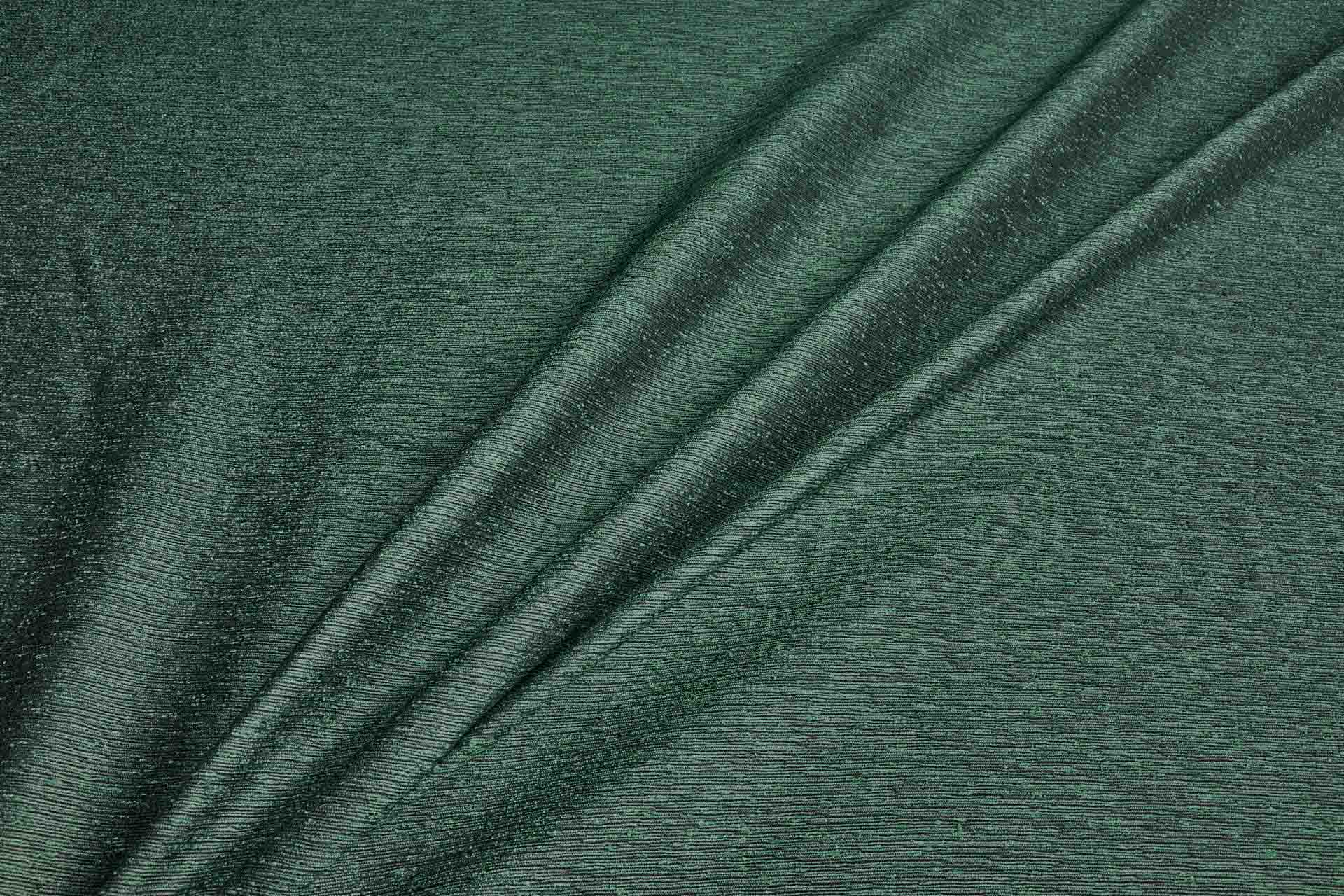 Cotton, Viscose and Silk Marl Weave - Green Black fabric, image 4 of 6
