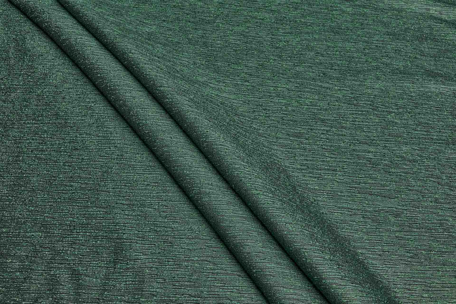 Cotton, Viscose and Silk Marl Weave - Green Black fabric