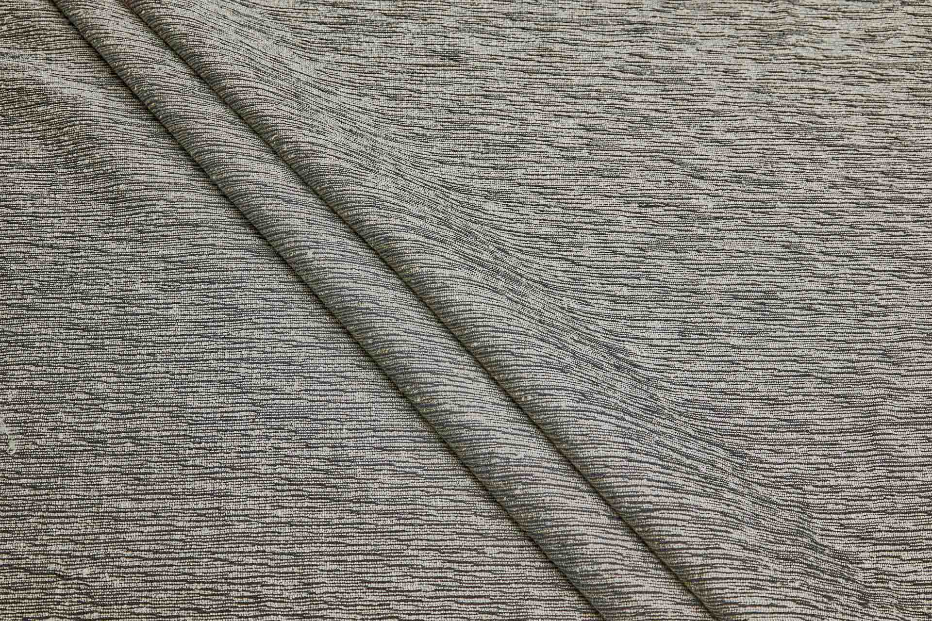 Cotton, Viscose and Silk Marl Weave - Ecru Black fabric, image 5 of 6