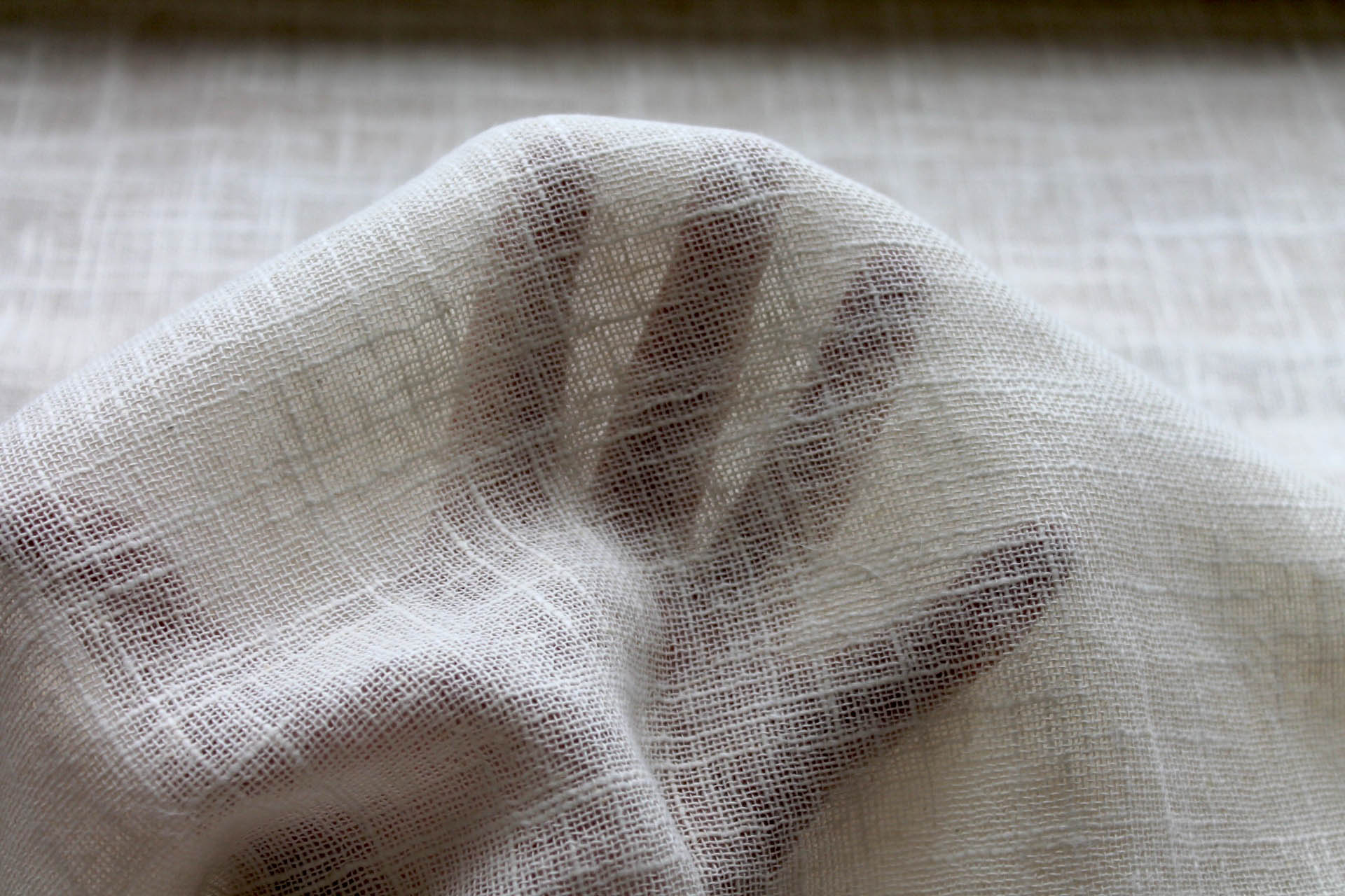 Raw Linen Muslin - Ivory fabric, image 5 of 8