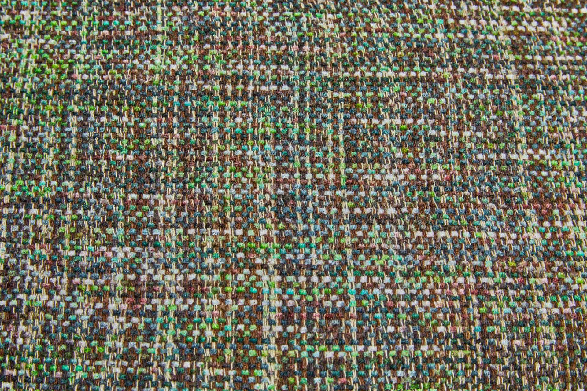 Hand Woven Silk Tweed - Greens, Browns and Ivory fabric, image 7 of 7