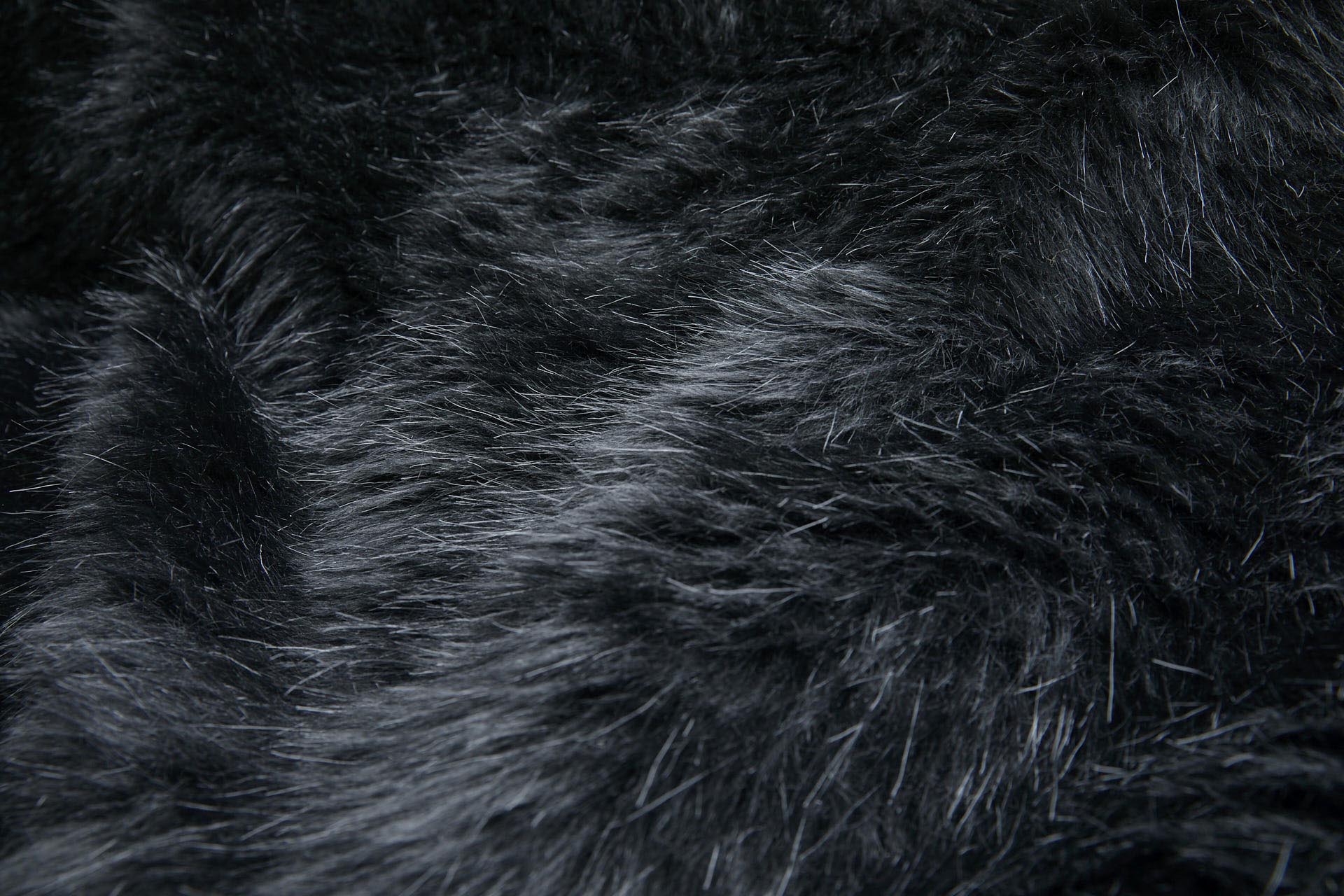 Faux Fur - Long Pile Black fabric, image 7 of 7