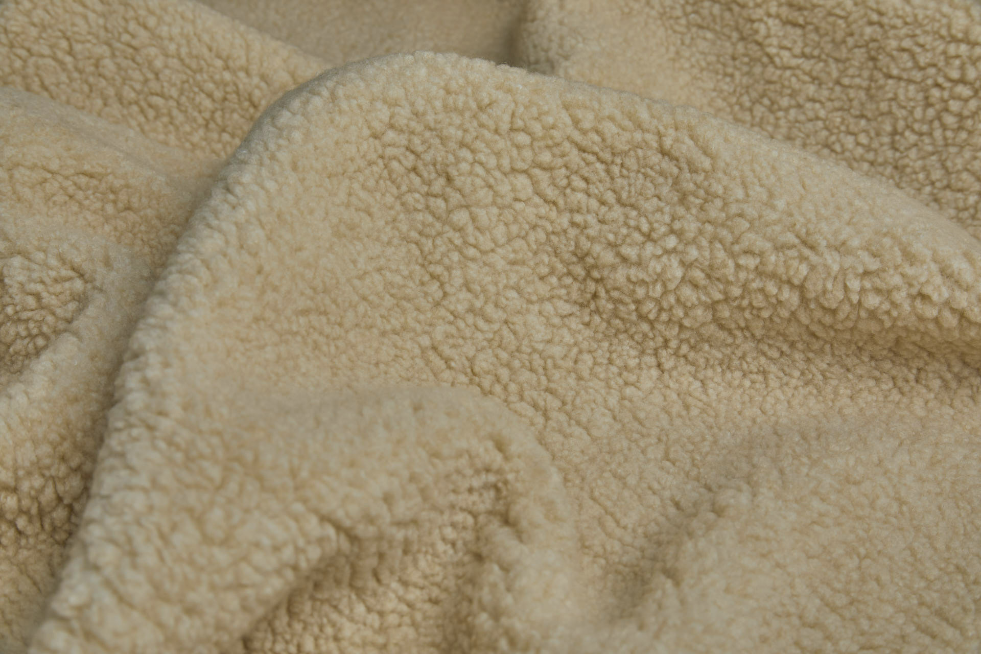 Faux Fur - Cream "Shearling" fabric, image 2 of 5