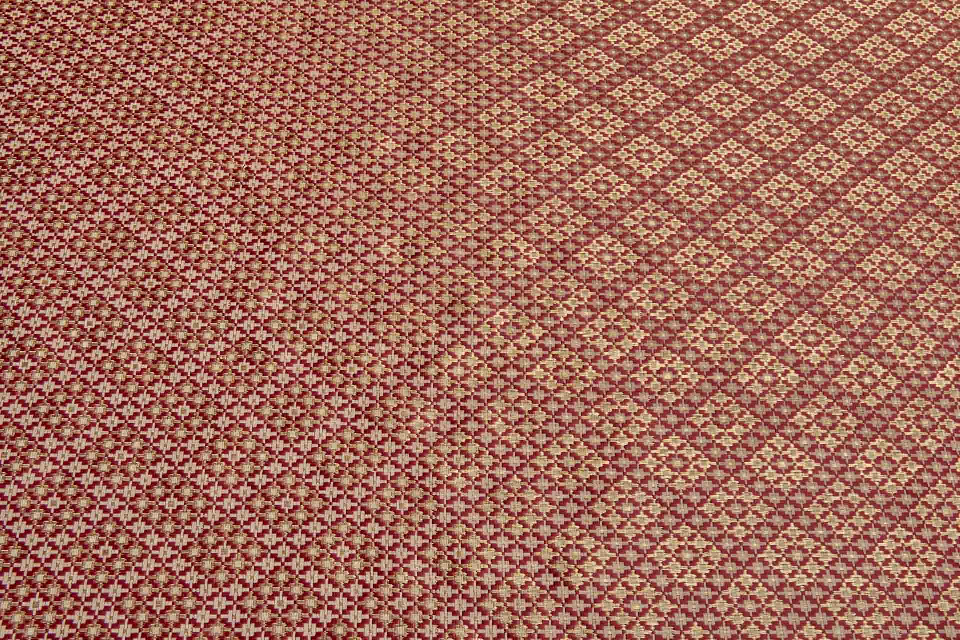 Geometric Banaras Brocade - Red, Beige & Gold Metallic fabric, image 12 of 12
