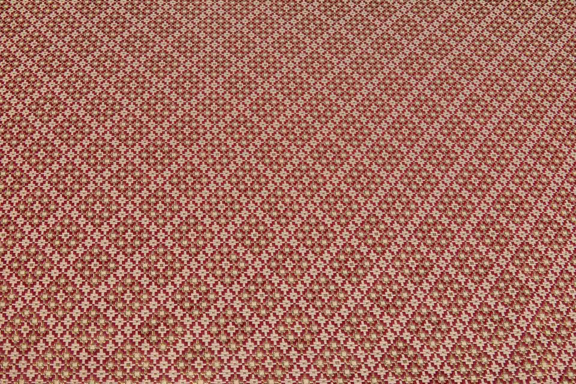 Geometric Banaras Brocade - Red, Beige & Gold Metallic fabric, image 7 of 12