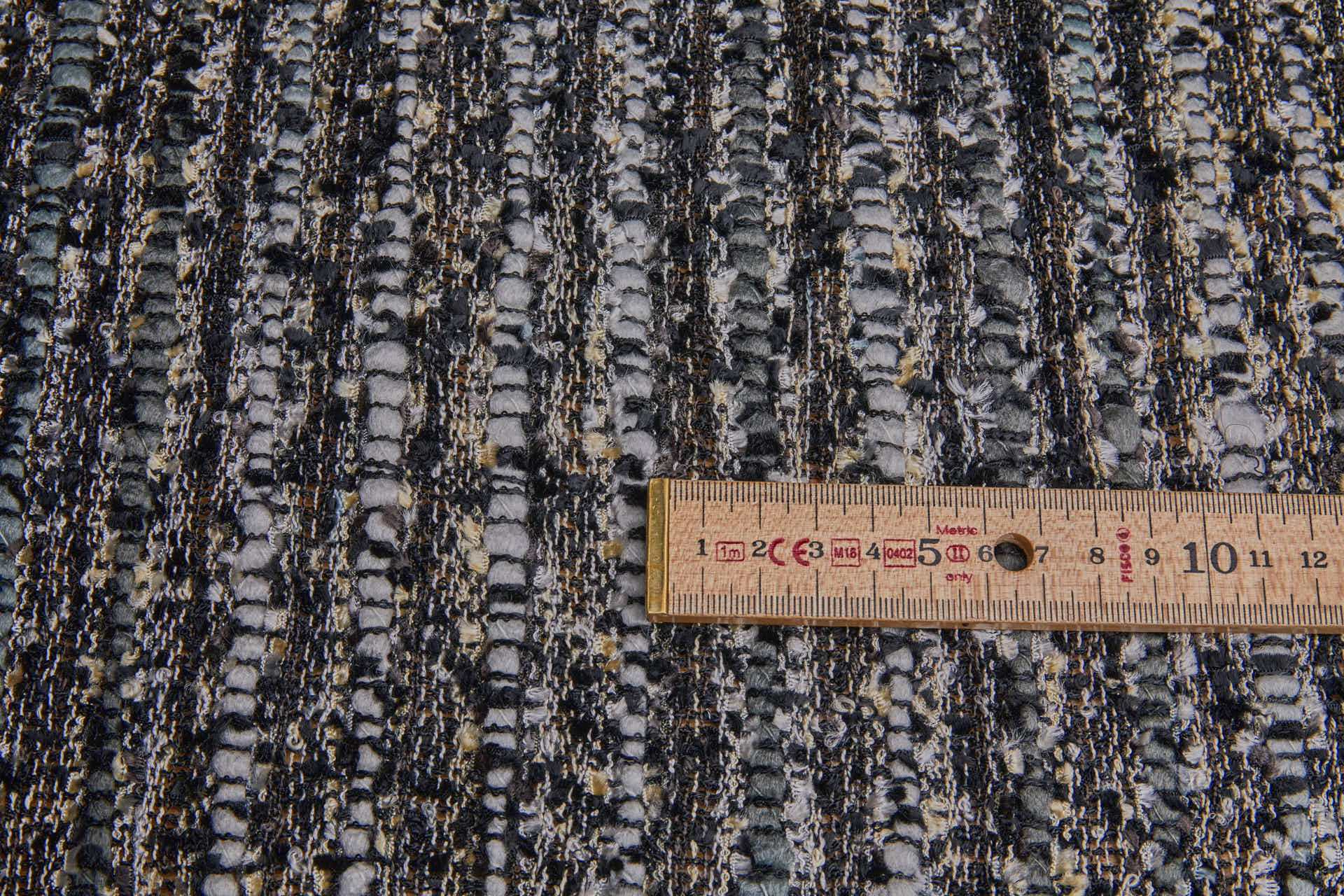 Chunky Chenille Weave - Grey, Black and Beige fabric, image 7 of 7