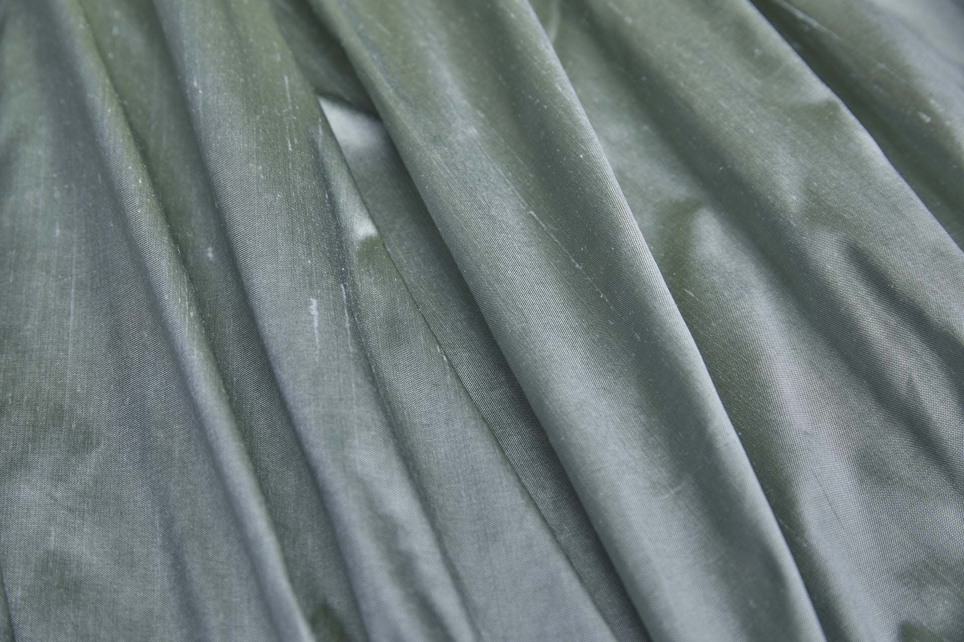 Silk Dupion - Pale Blue shot Spring Green fabric, image 5 of 9
