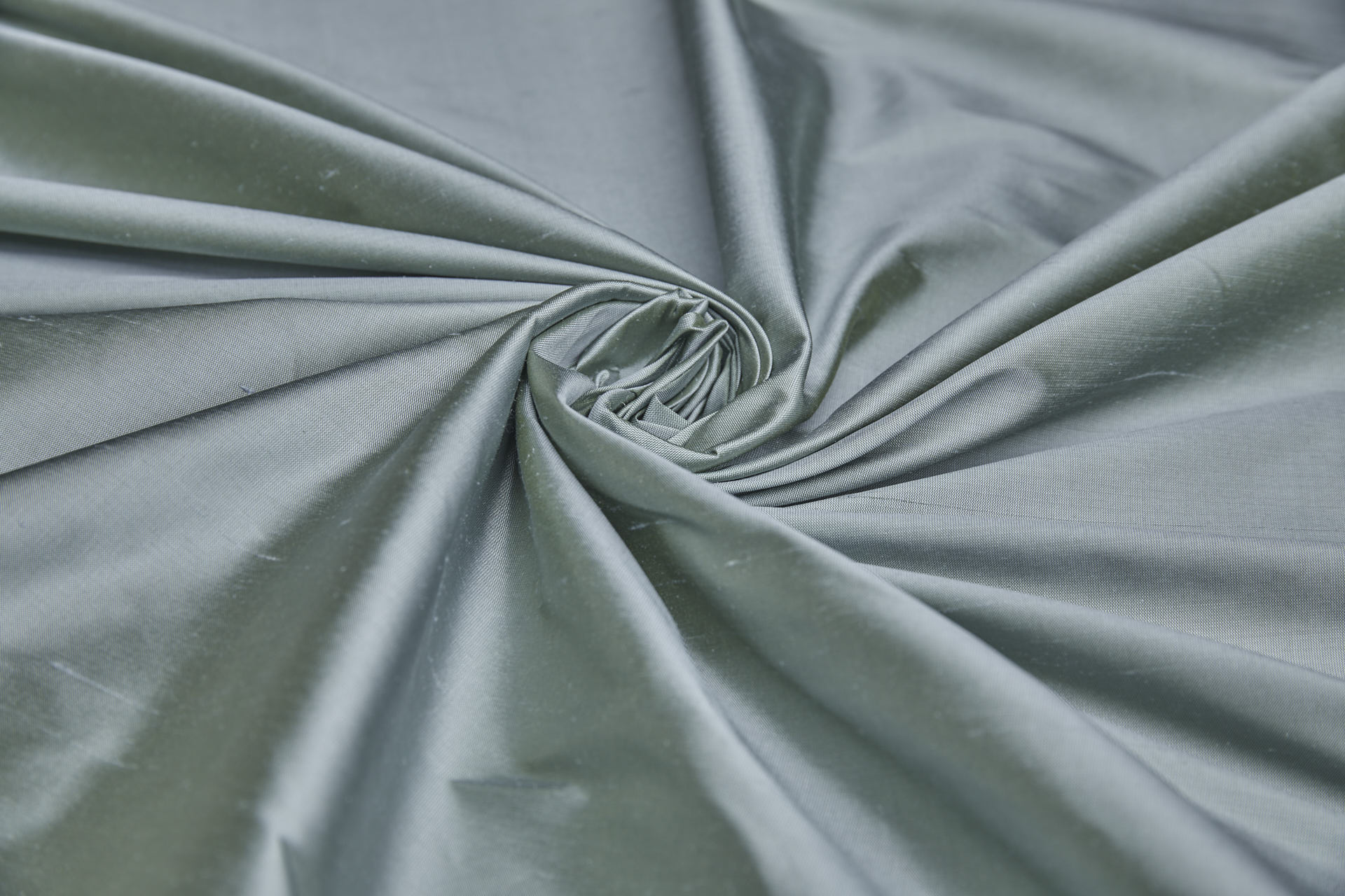 Silk Dupion - Pale Blue shot Spring Green fabric