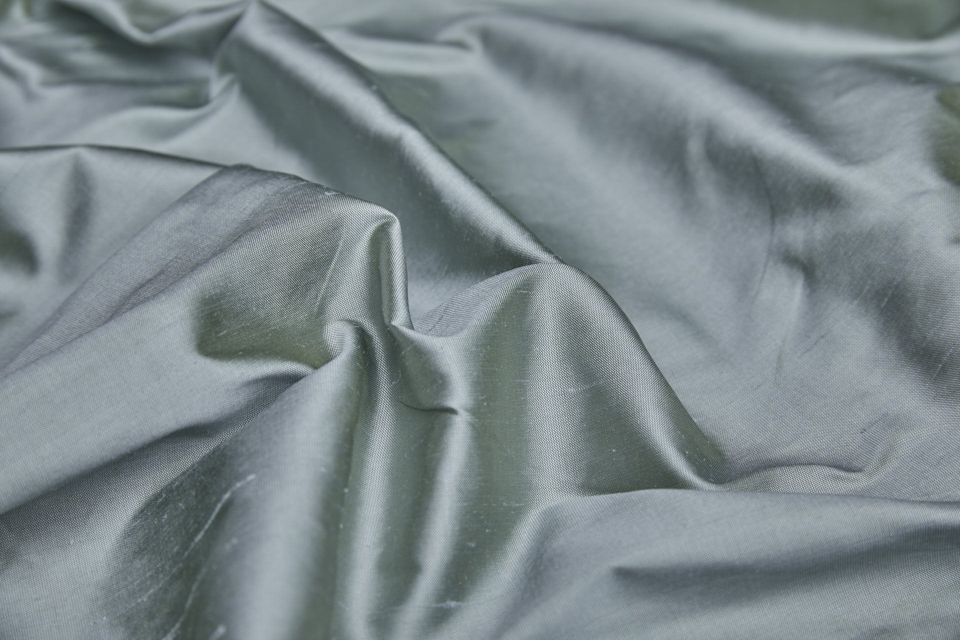 Silk Dupion - Pale Blue shot Spring Green fabric, image 7 of 9