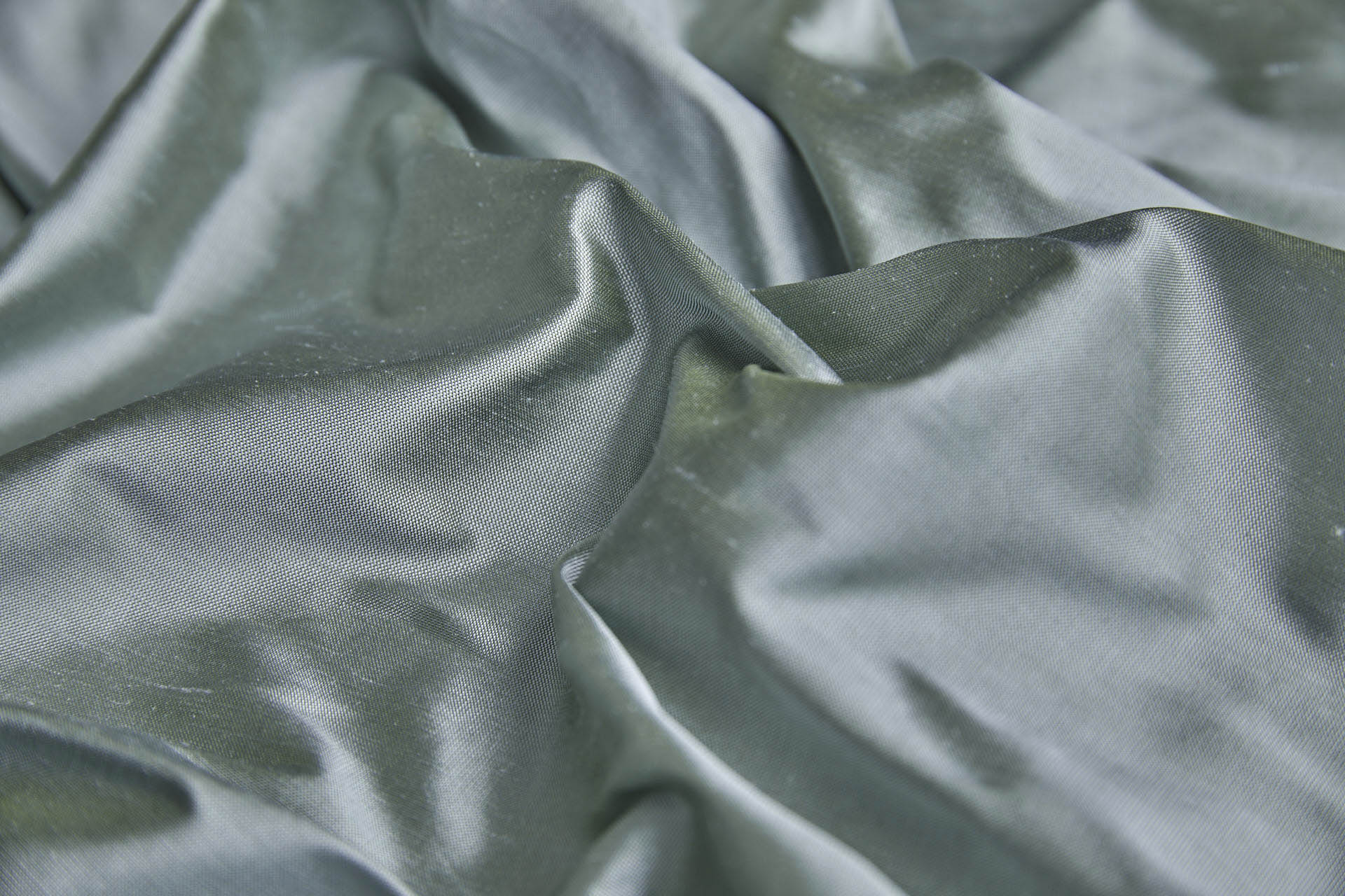 Silk Dupion - Pale Blue shot Spring Green fabric, image 9 of 9