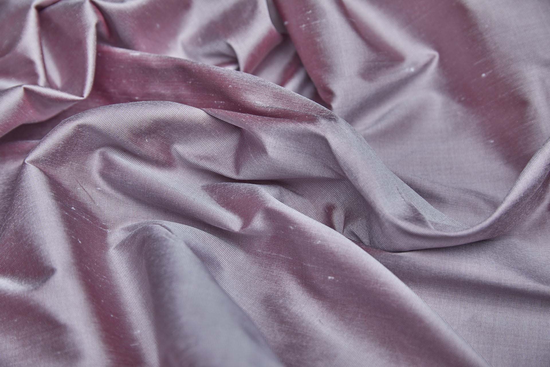 Silk Dupion - Pale Blue shot Dark Red fabric, image 4 of 7