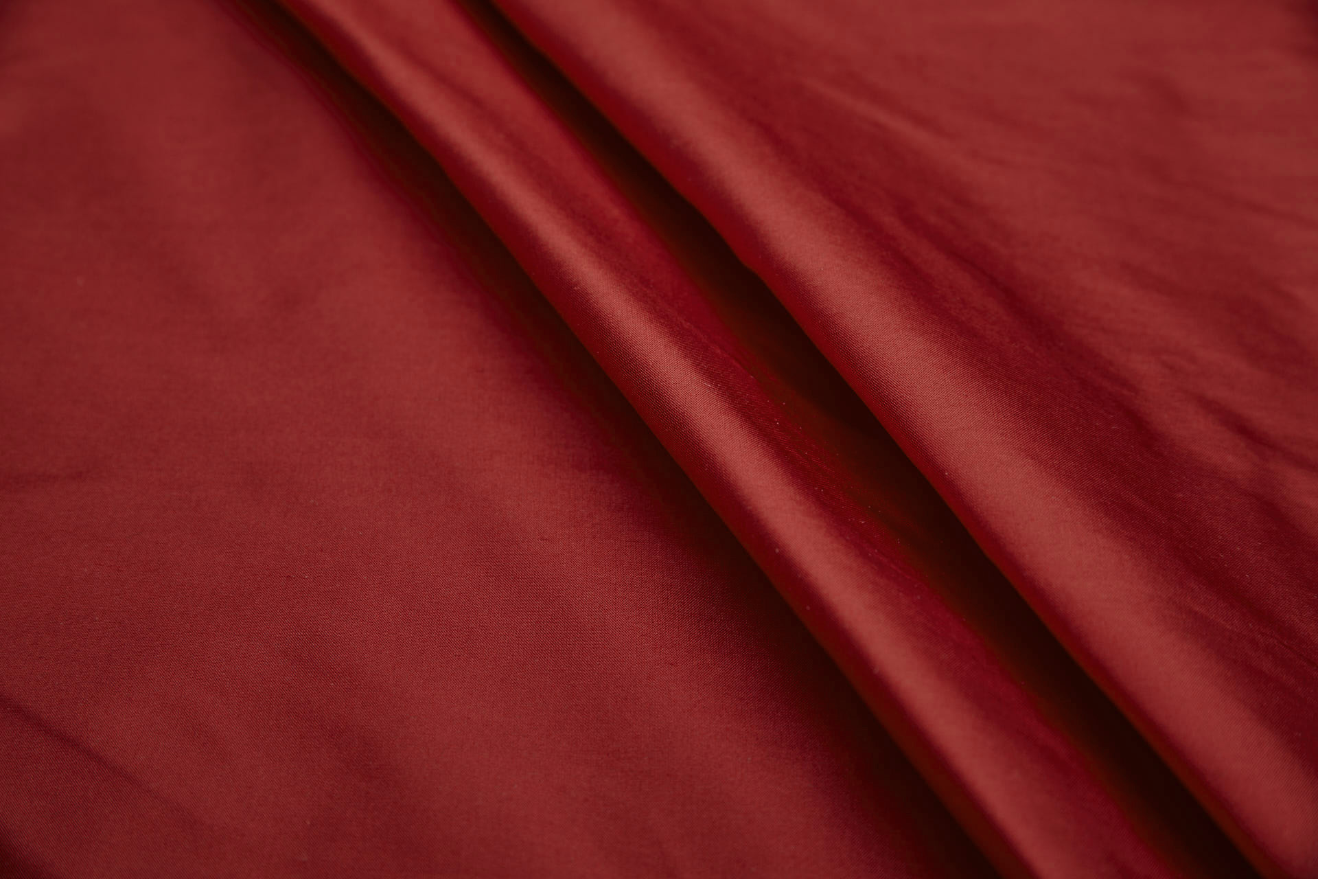 Silk Dupion - Red shot Orange fabric, image 6 of 7