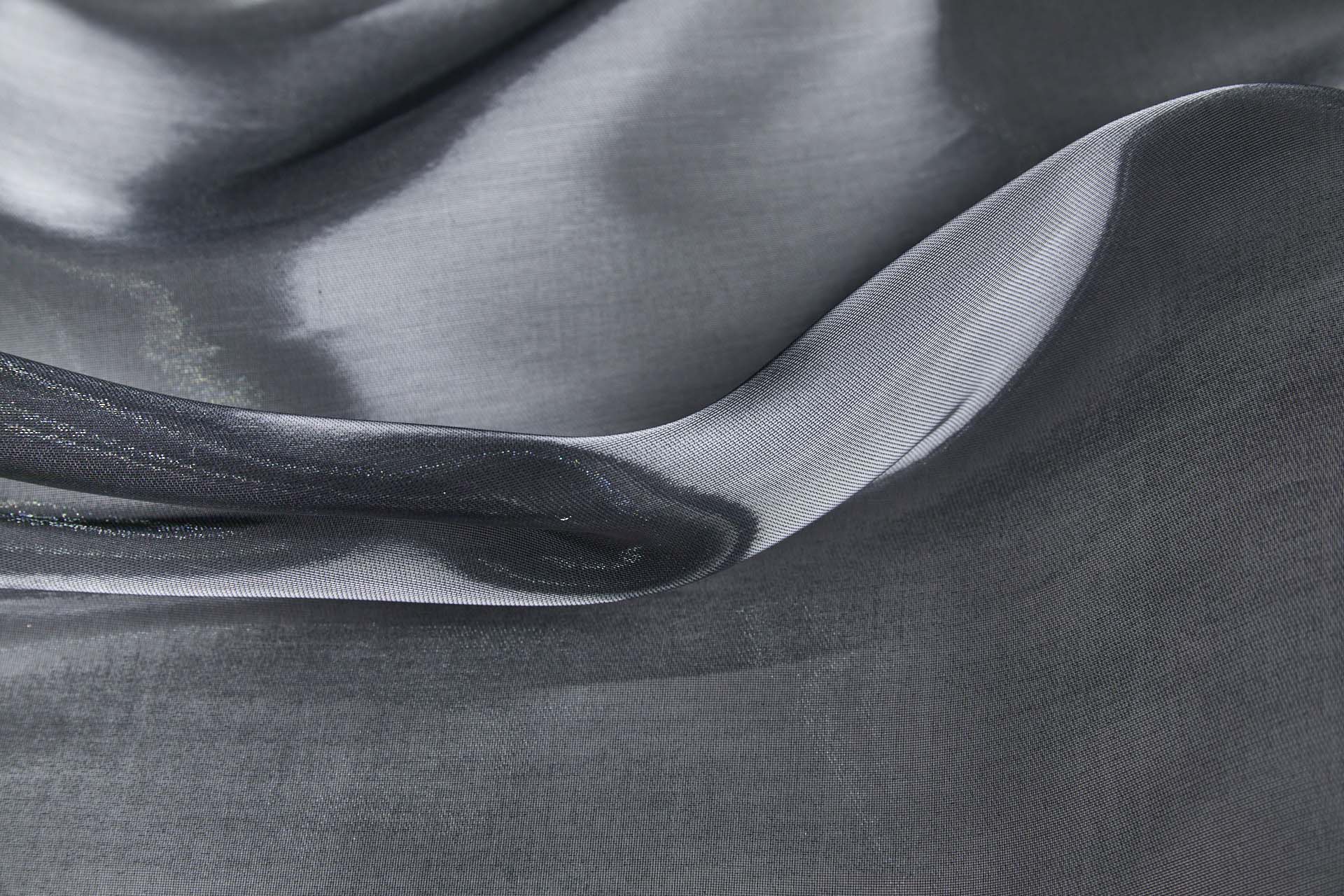 Heavy Weight Liquid Satin Organza - Gunmetal Grey fabric, image 2 of 9