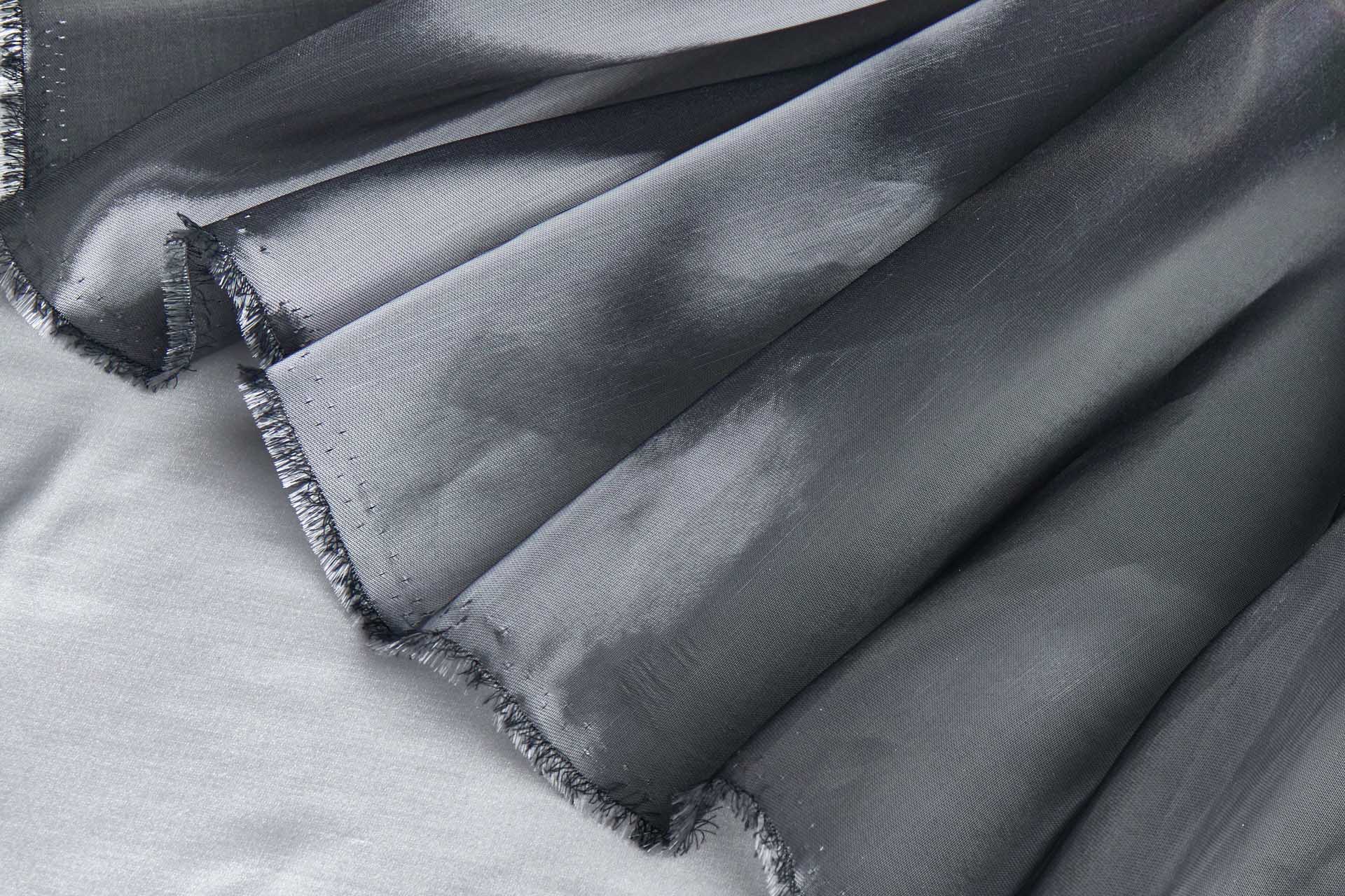 Heavy Weight Liquid Satin Organza - Gunmetal Grey fabric, image 4 of 9