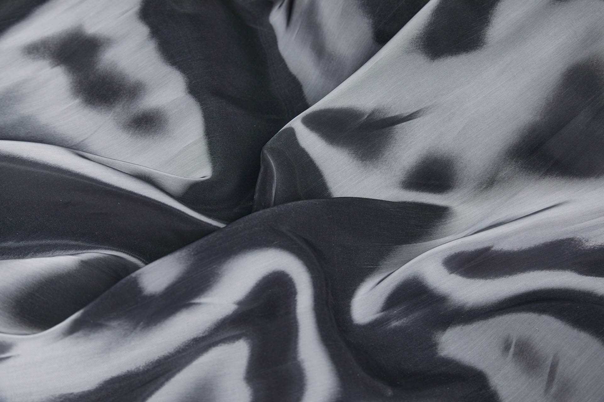 Heavy Weight Liquid Satin Organza - Gunmetal Grey fabric