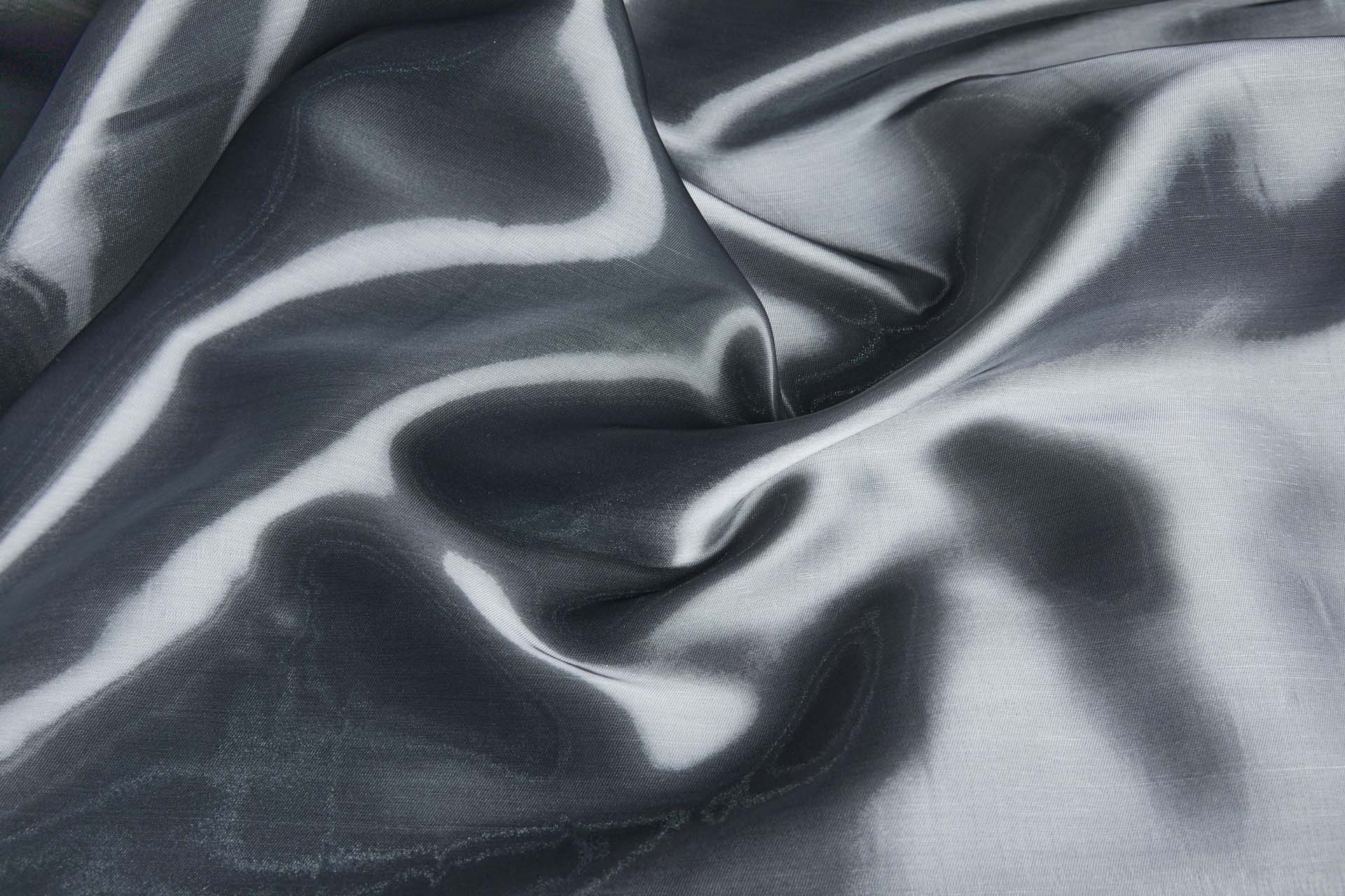 Heavy Weight Liquid Satin Organza - Gunmetal Grey fabric, image 8 of 9