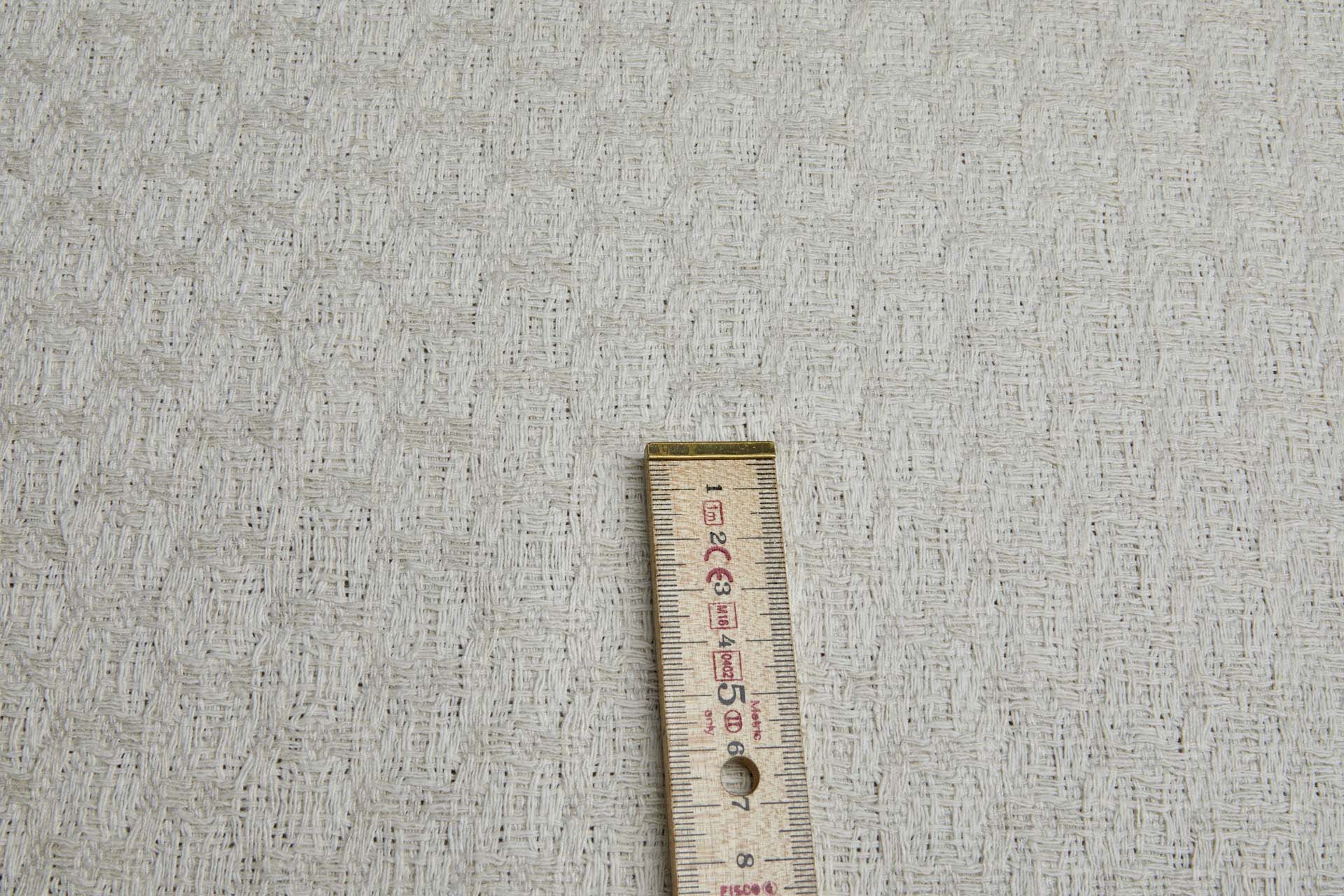 Ecru Reversible Hand Woven Silk Cotton Jacquard fabric, image 2 of 9