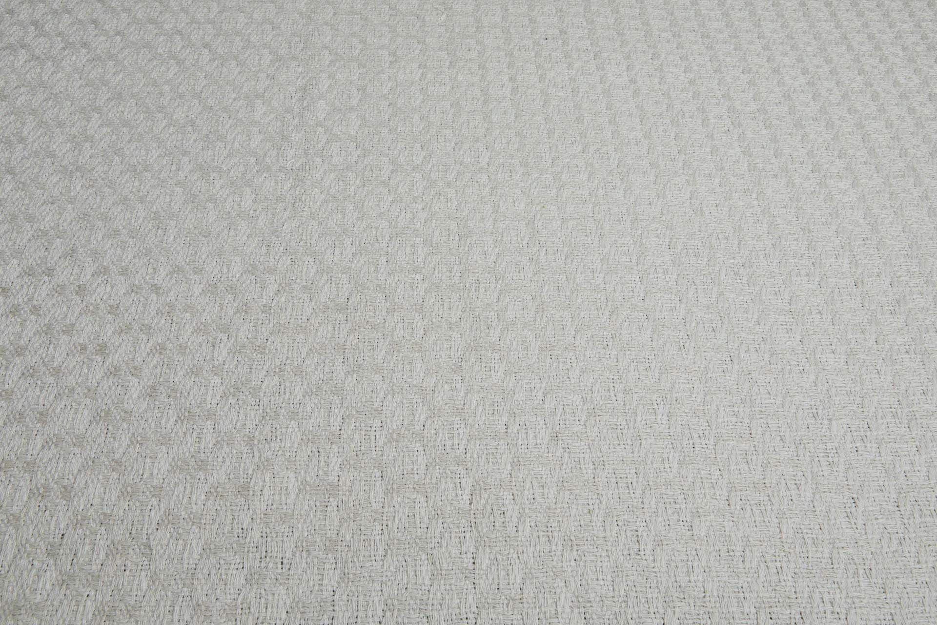 Ecru Reversible Hand Woven Silk Cotton Jacquard fabric, image 3 of 9