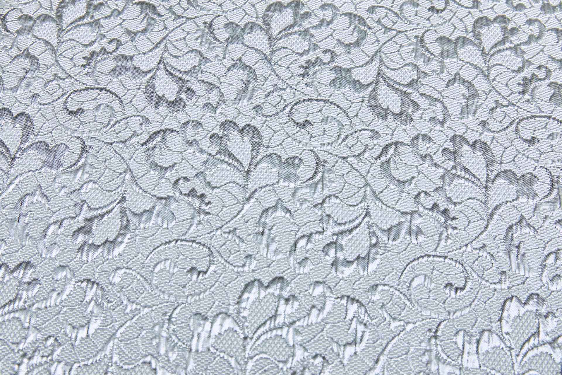 Lace Style Jacquard - Cool Silver fabric, image 5 of 8