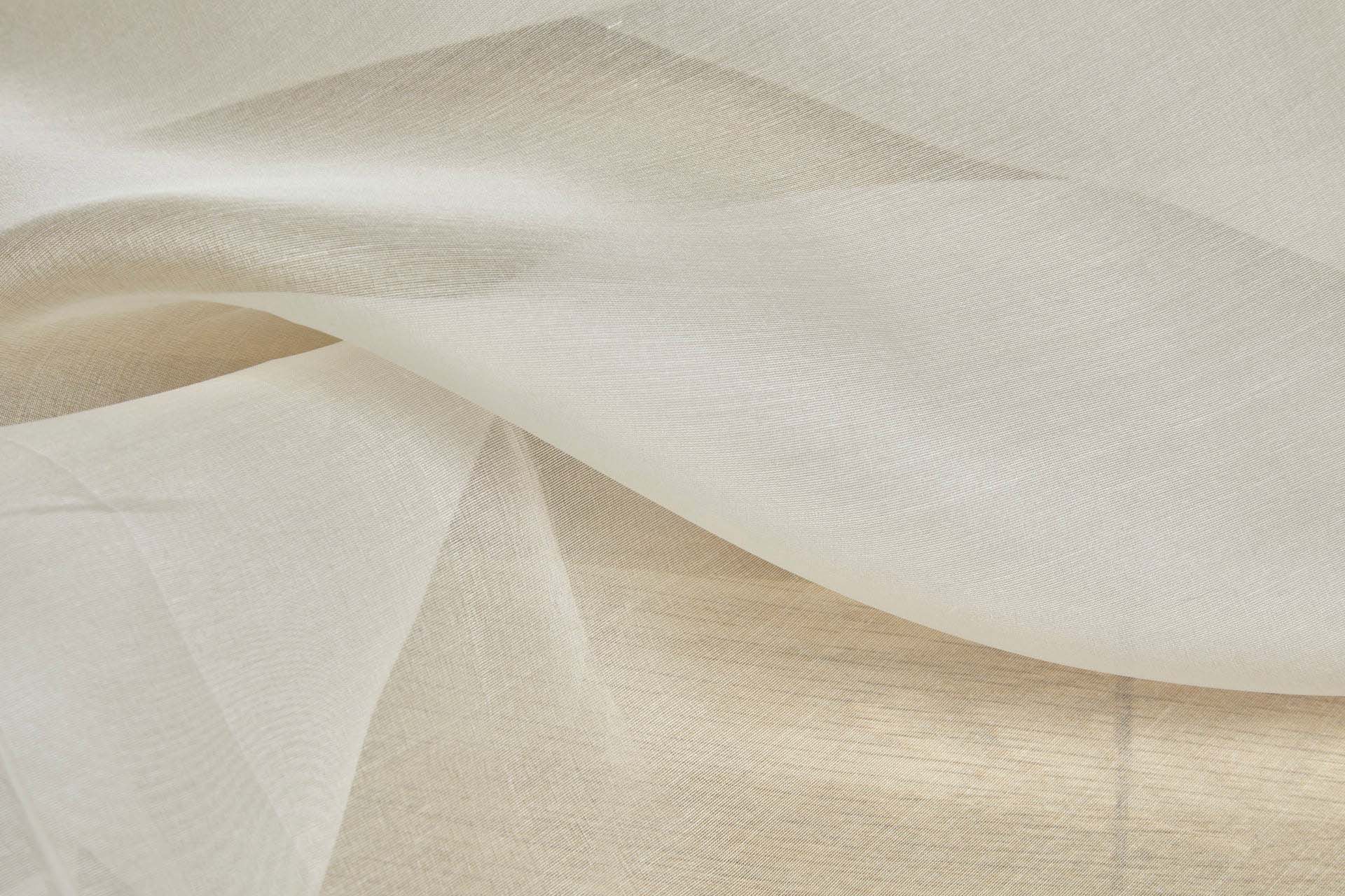 Italian Silk Organza - Cream fabric
