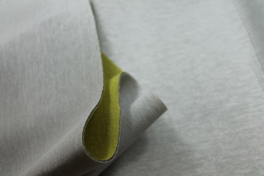 Bonded Jersey - Grey/Yellow - 0.2m Piece fabric, image 4 of 5