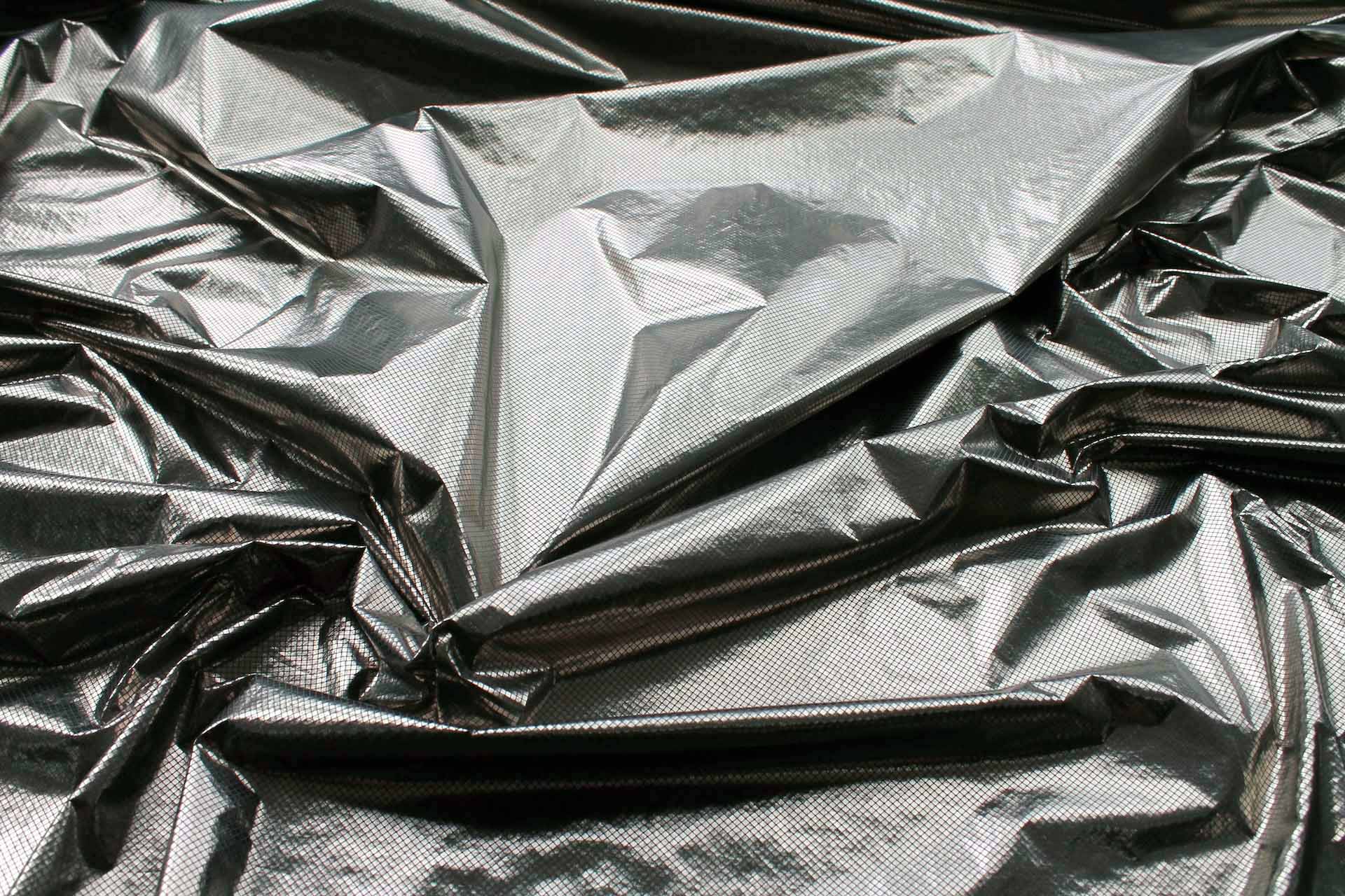 Foil Printed Polyamide - Off Gold fabric, image 2 of 5